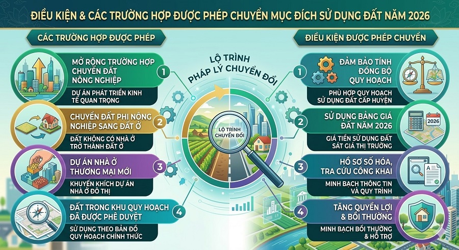 Chuyển Đổi Mục Đích Sử Dụng Đất 2 Các trường hợp được phép chuyển đổi mục đích sử dụng đất