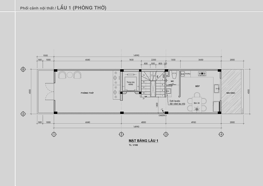 Mẫu Nhà Phố 1 Trệt 3 Lầu Sân Thượng 4x18m Đẹp, Tối Ưu 2026 5 Mặt bằng lầu 1 nhà phố 4 tầng