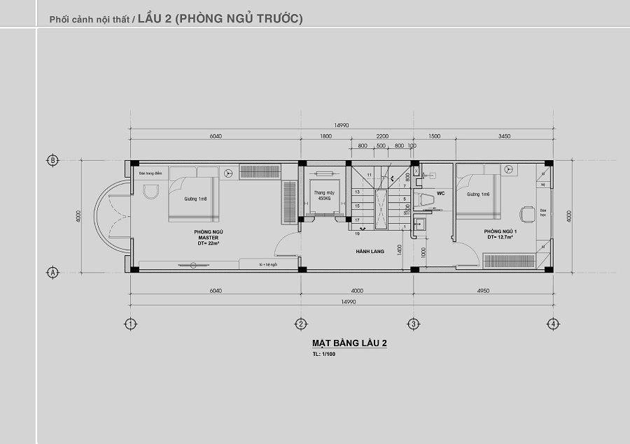 Mẫu Nhà Phố 1 Trệt 3 Lầu Sân Thượng 4x18m Đẹp, Tối Ưu 2026 6 Mặt bằng lầu 2 nhà phố 4 tầng