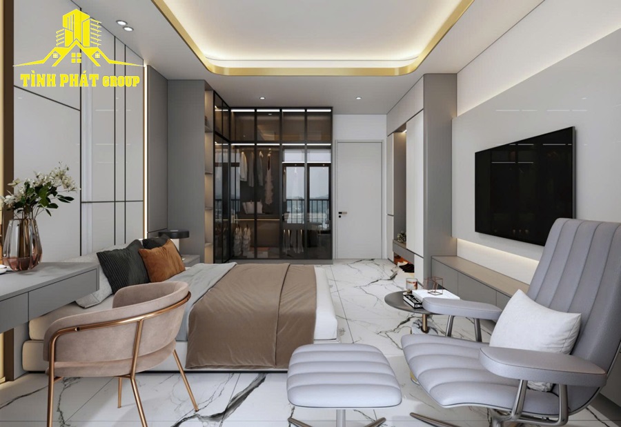 Nội thất phòng ngủ nhà phố sang trọng