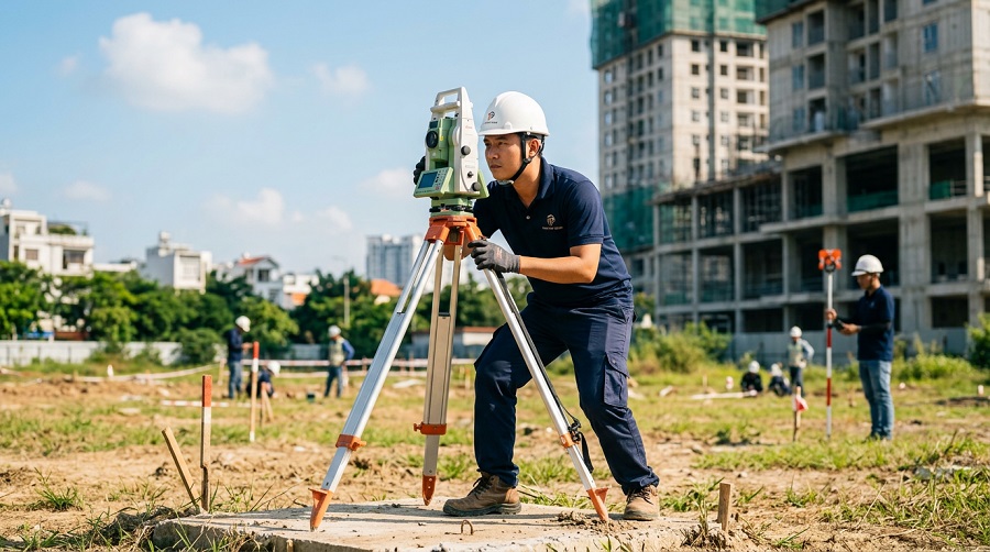 Lập Bản Vẽ Hiện Trạng 4 Quy trình đo đạc và lập bản vẽ hiện trạng chuẩn pháp lý