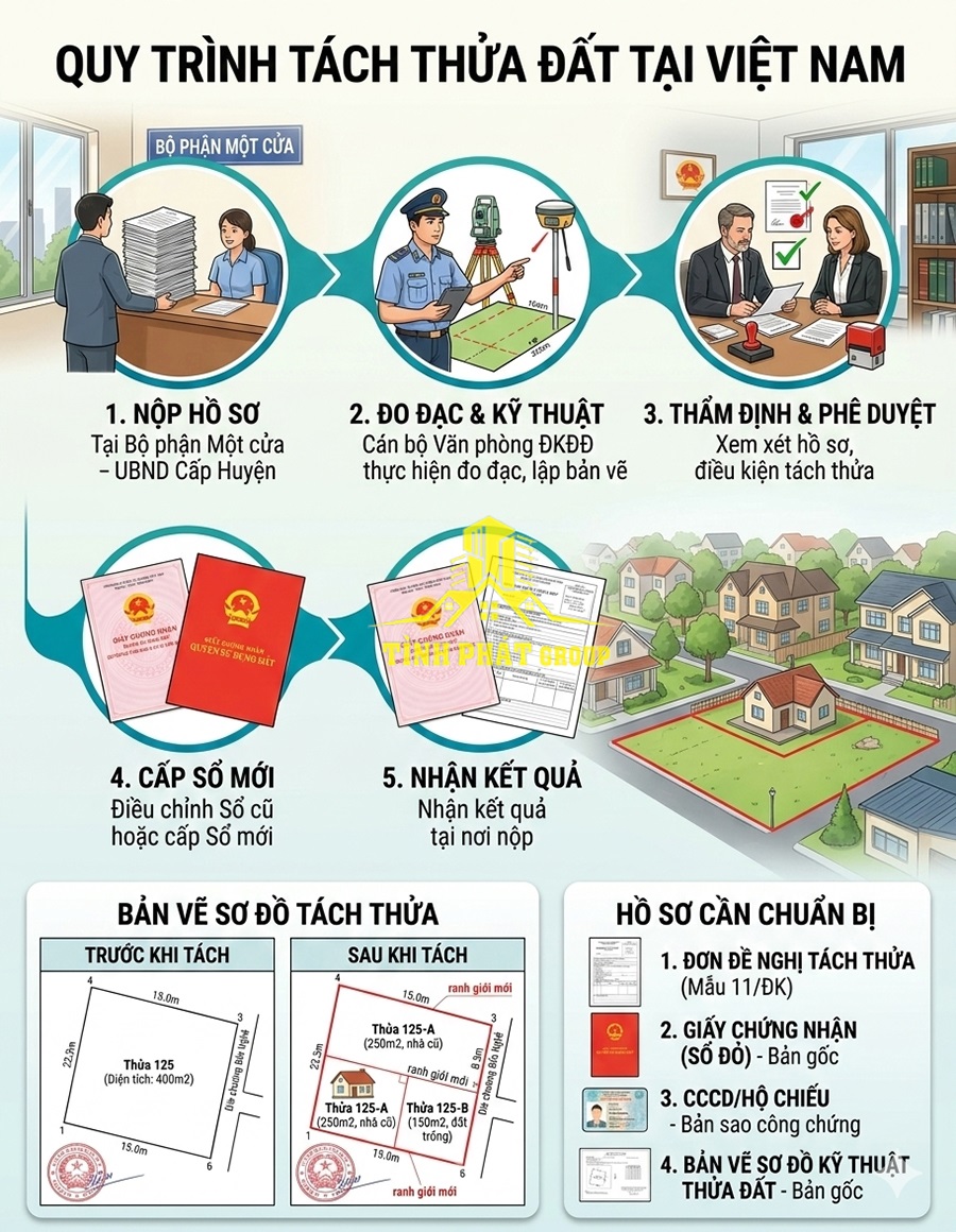 Quy trình tách thửa đất