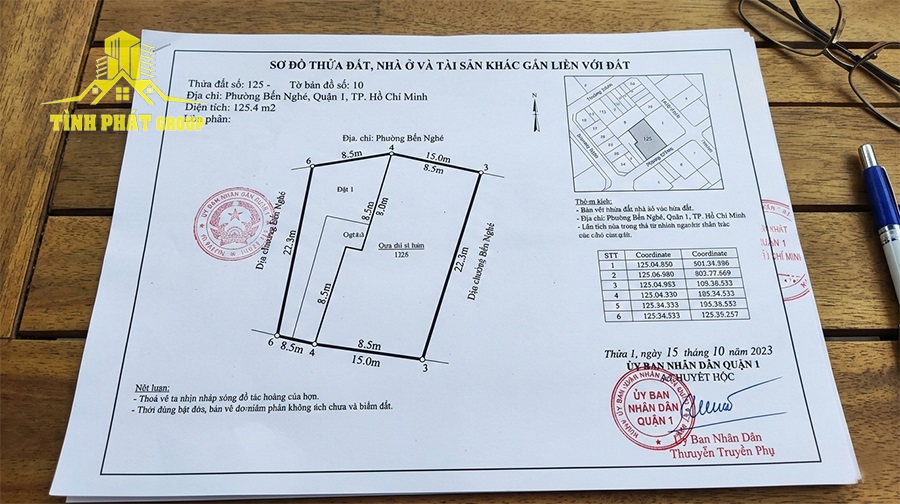 Bản vẽ sơ đồ thửa đất
