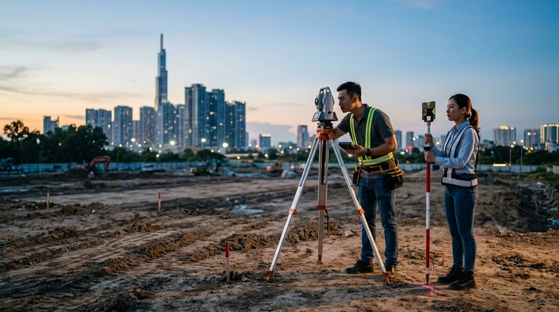 Đo Đạc Lập Bản Vẽ Xin Phép Xây Dựng Uy Tín Tại HCM 3 Quy trình và thời gian đo đạc địa chính lập bản vẽ