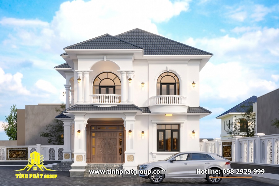Mẫu Biệt Thự 2 Tầng Tân Cổ Điển Mái Nhật 9x13m 5 Phòng Ngủ 1 Mẫu Biệt Thự 2 Tầng Tân Cổ Điển Mái Nhật 9x13m 5 Phòng Ngủ
